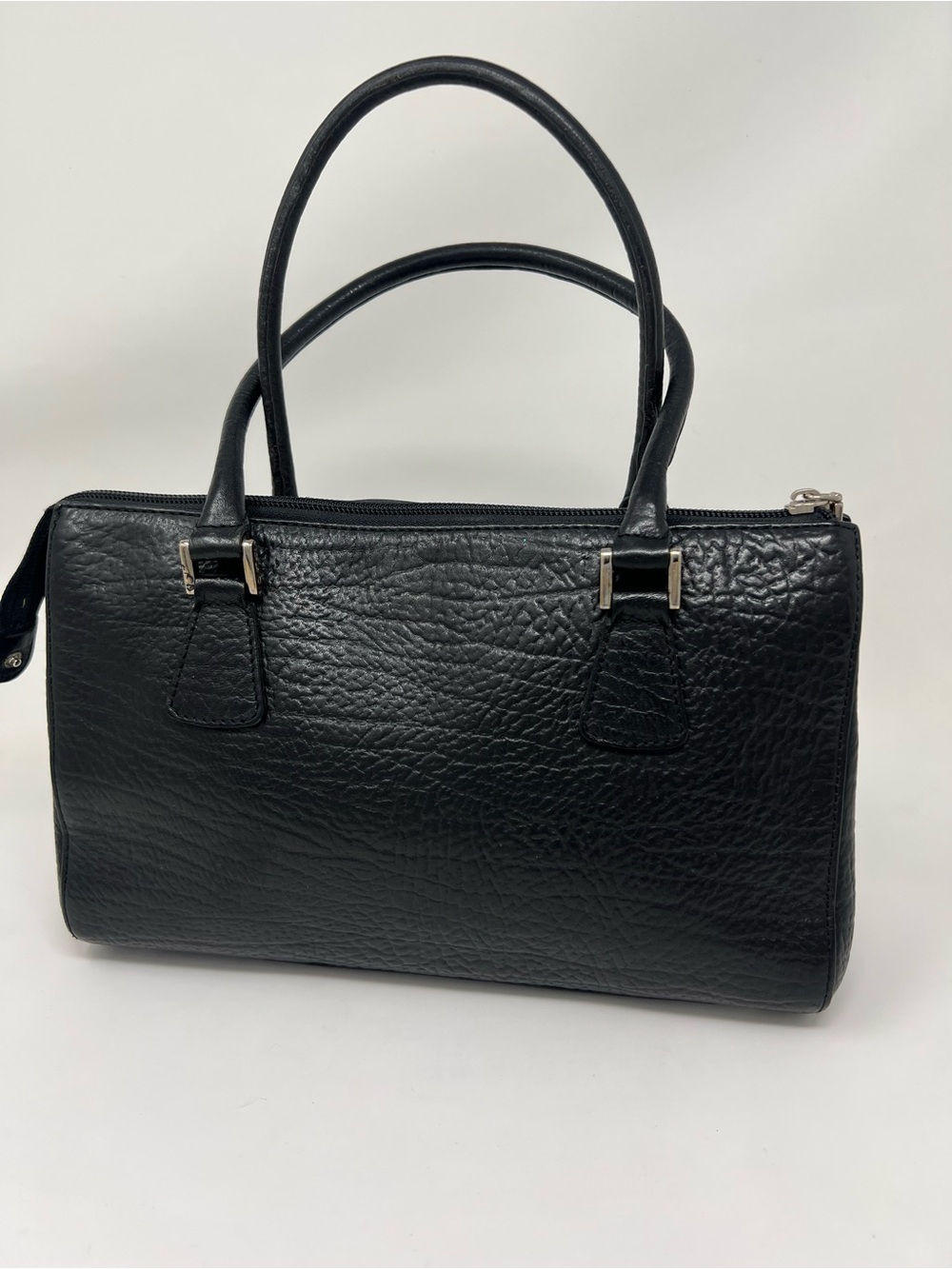 Goldpfeil W-Zip Black Leather Handbag - Picture 6 of 12